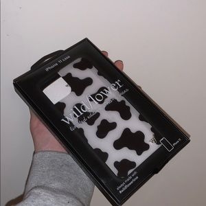 wildflower iPhone 11 cow print phone case
